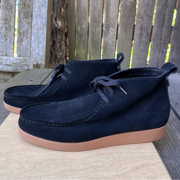 Everlane Wm’s Moc-Toe Boot In Black Suede Sz 11 - Picture 2 of 14